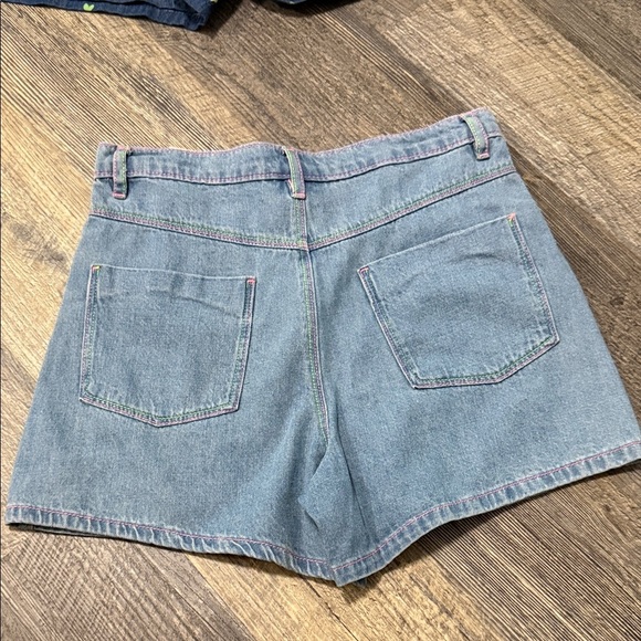 Kids Denim Shorts with Heart and Cherry Designs - Picture 7 of 16